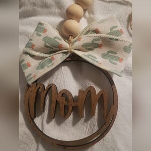 Mom laser engraved car charm/ Christmas ornament